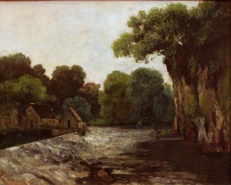 Gustave Courbet The Weir at the Mill oil painting image